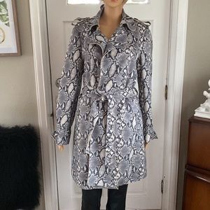 NEW w/tags Snakeskin Print Trenchcoat